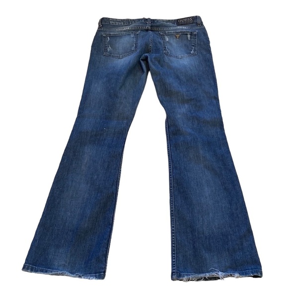 GUESS Jeans Foxy Flare - Flare Leg Size 30 Stretch Distress Cotton Machine Wash - Picture 7 of 13